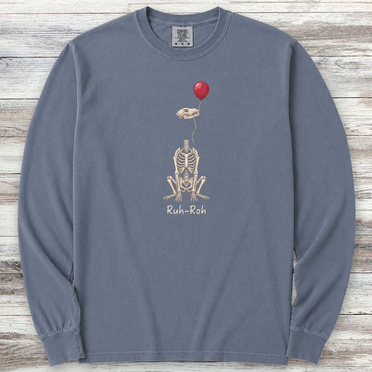 Ruh-Roh Long Sleeve Tee - Blue Jean
