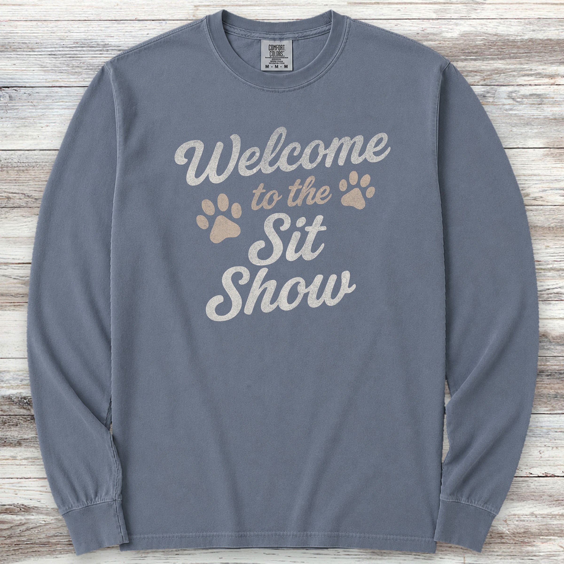 Sit Show Long Sleeve Tee - Blue Jean