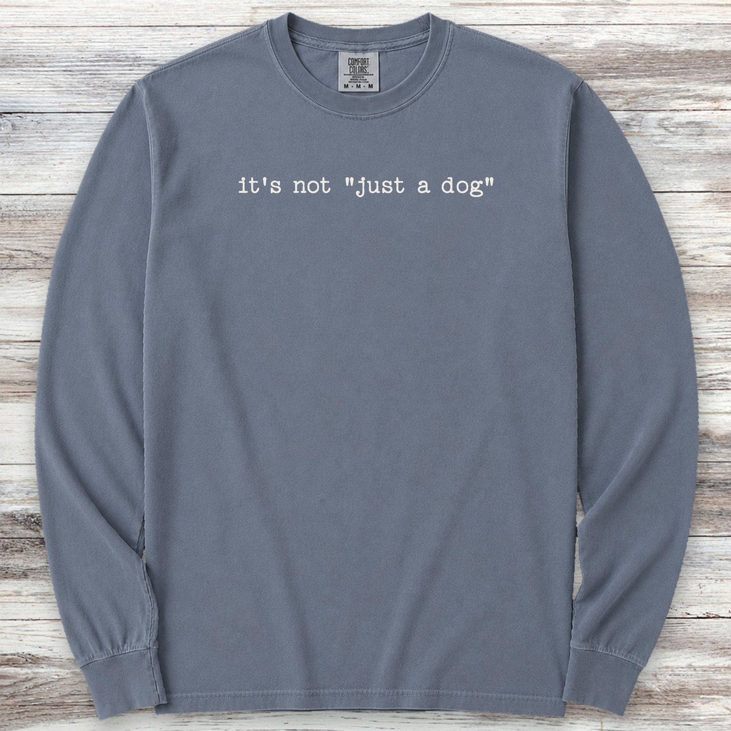 vintage not just a dog Long Sleeve Tee - Blue Jean