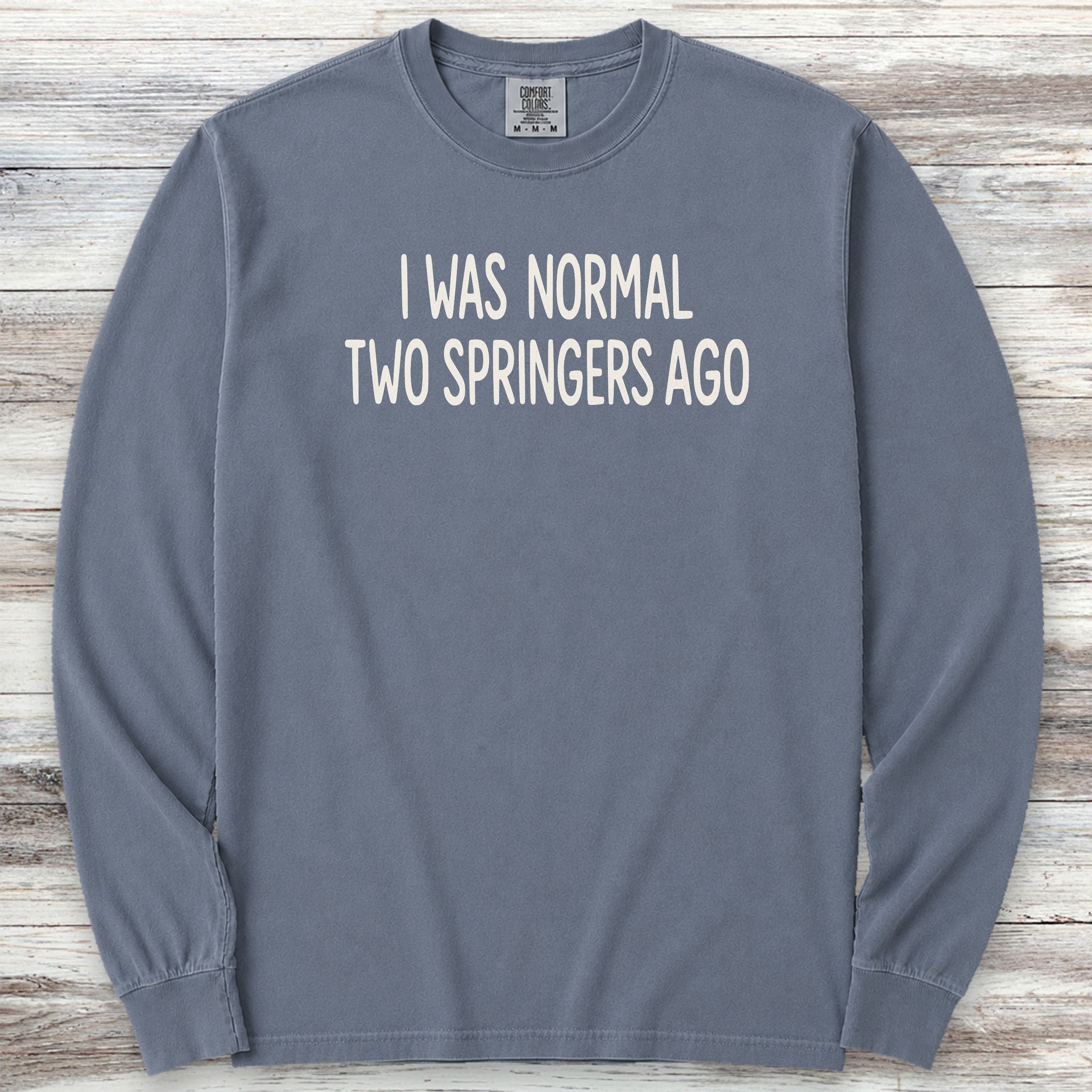 English Springer Spaniel Normal Long Sleeve Tee - Blue Jean