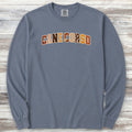 Cane Corso Fall Faux Patchwork Long Sleeve Tee - Blue Jean