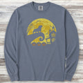 American Bully Halloween Moon Long Sleeve Tee - Blue Jean
