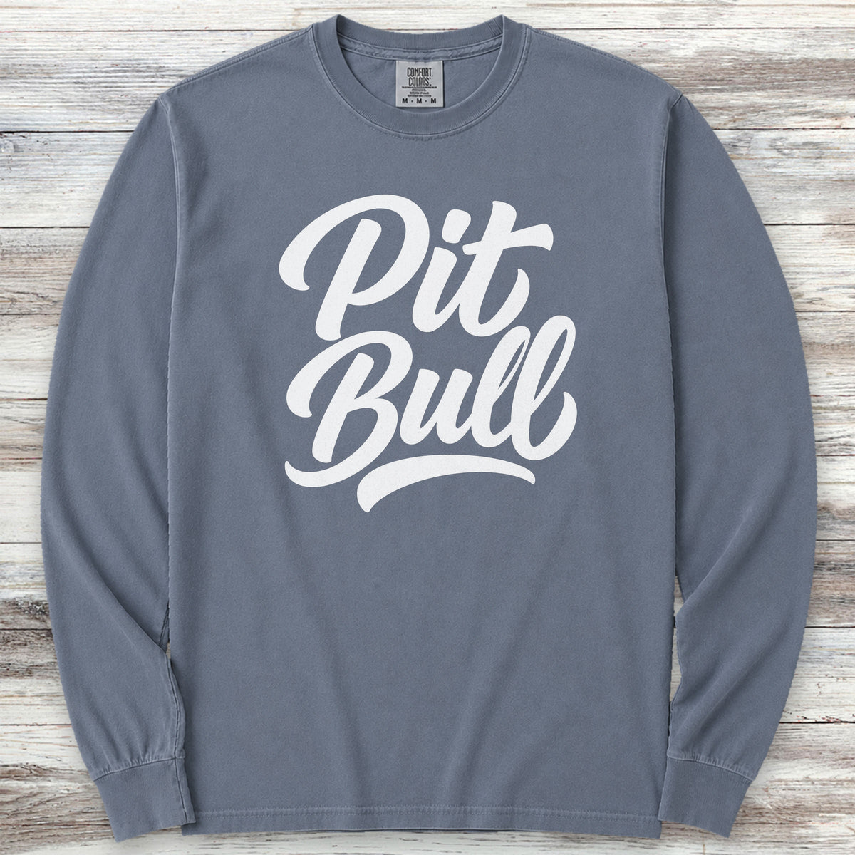 Pit Bull Team Long Sleeve Tee - Blue Jean