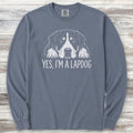 Swiss Mountain Dog Lap Dog Long Sleeve Tee - Blue Jean