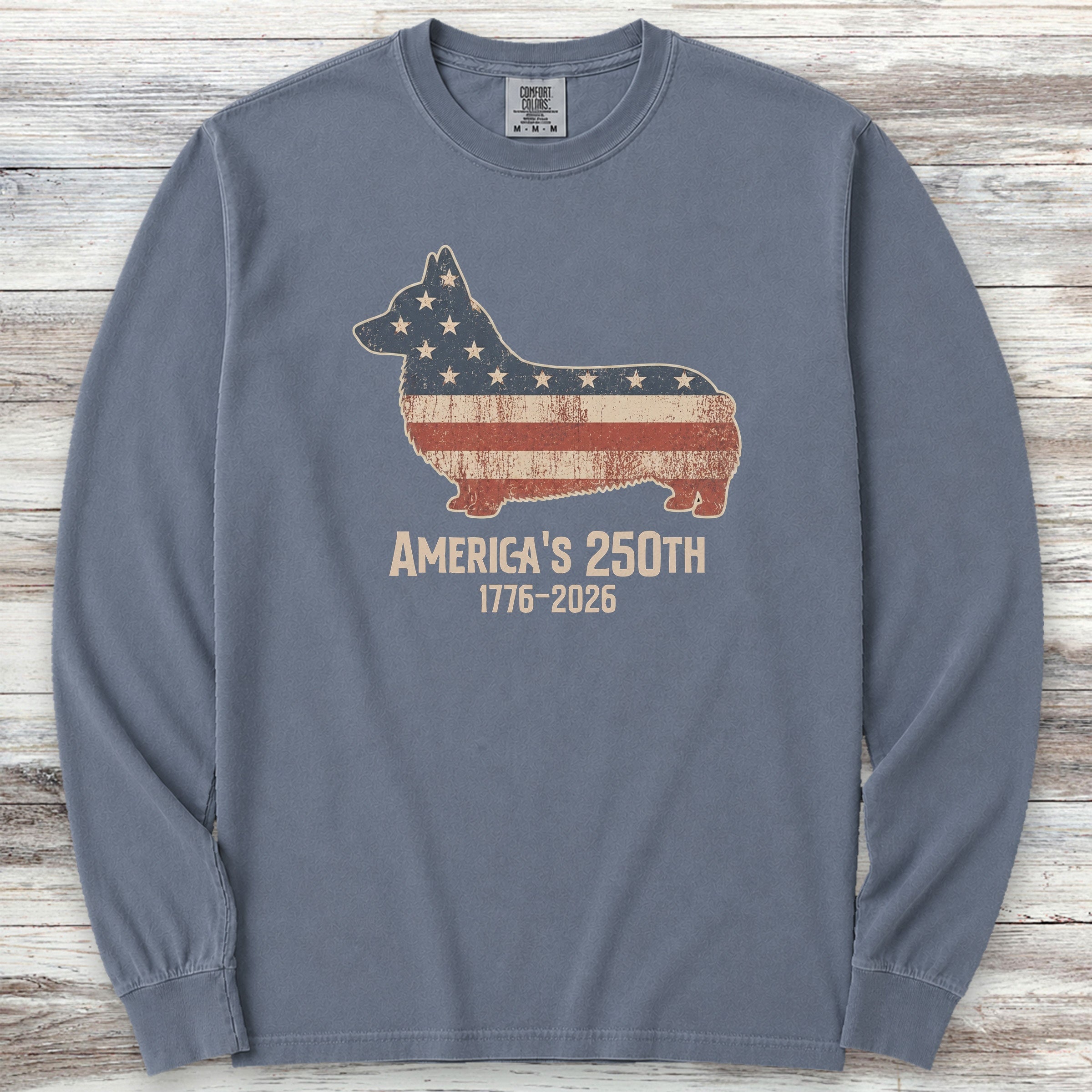 Corgi 250 Long Sleeve Tee - Blue Jean