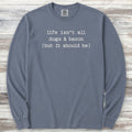 Dogs & Bacon Long Sleeve Tee - Blue Jean