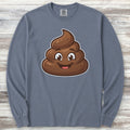 Dog Poop Long Sleeve Tee - Blue Jean