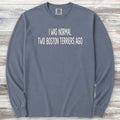 Boston Terrier Normal Long Sleeve Tee - Blue Jean