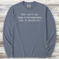Dogs & Photography Long Sleeve Tee - Blue Jean