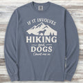 Hiking & Dogs Long Sleeve Tee - Blue Jean