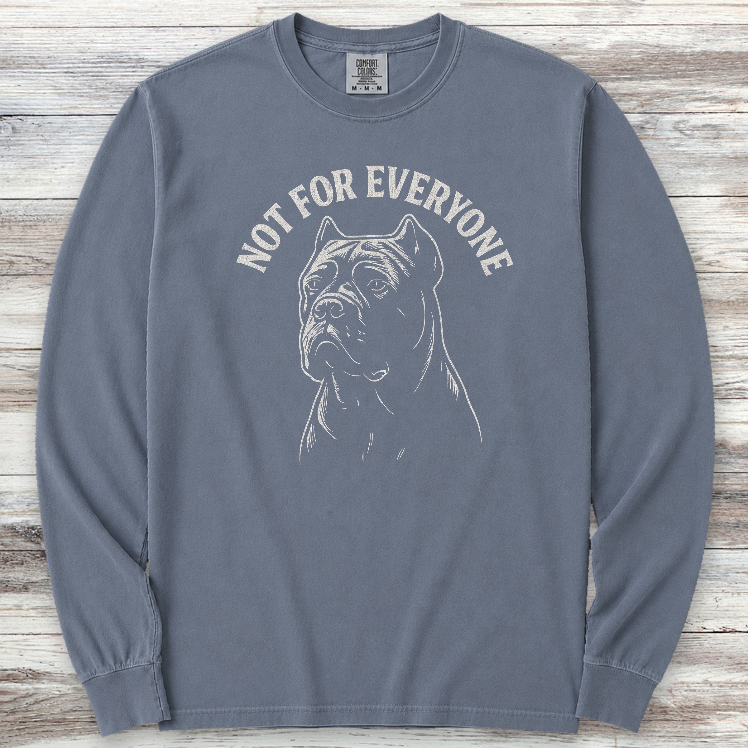Cane Corso Not Everyone Long Sleeve Tee - Blue Jean