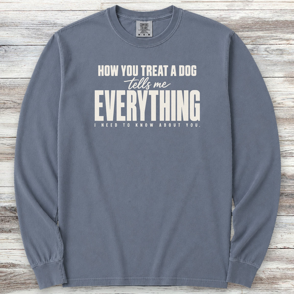 Everything Long Sleeve Tee - Blue Jean