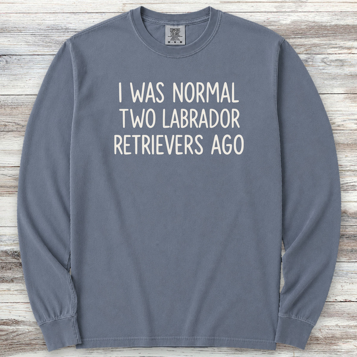 Labrador Retriever Normal Long Sleeve Tee - Blue Jean