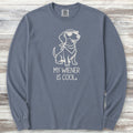 Dachshund Cool Wiener Long Sleeve Tee - Blue Jean