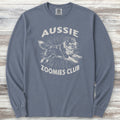 Australian Shepherd Zoomies Long Sleeve Tee - Blue Jean