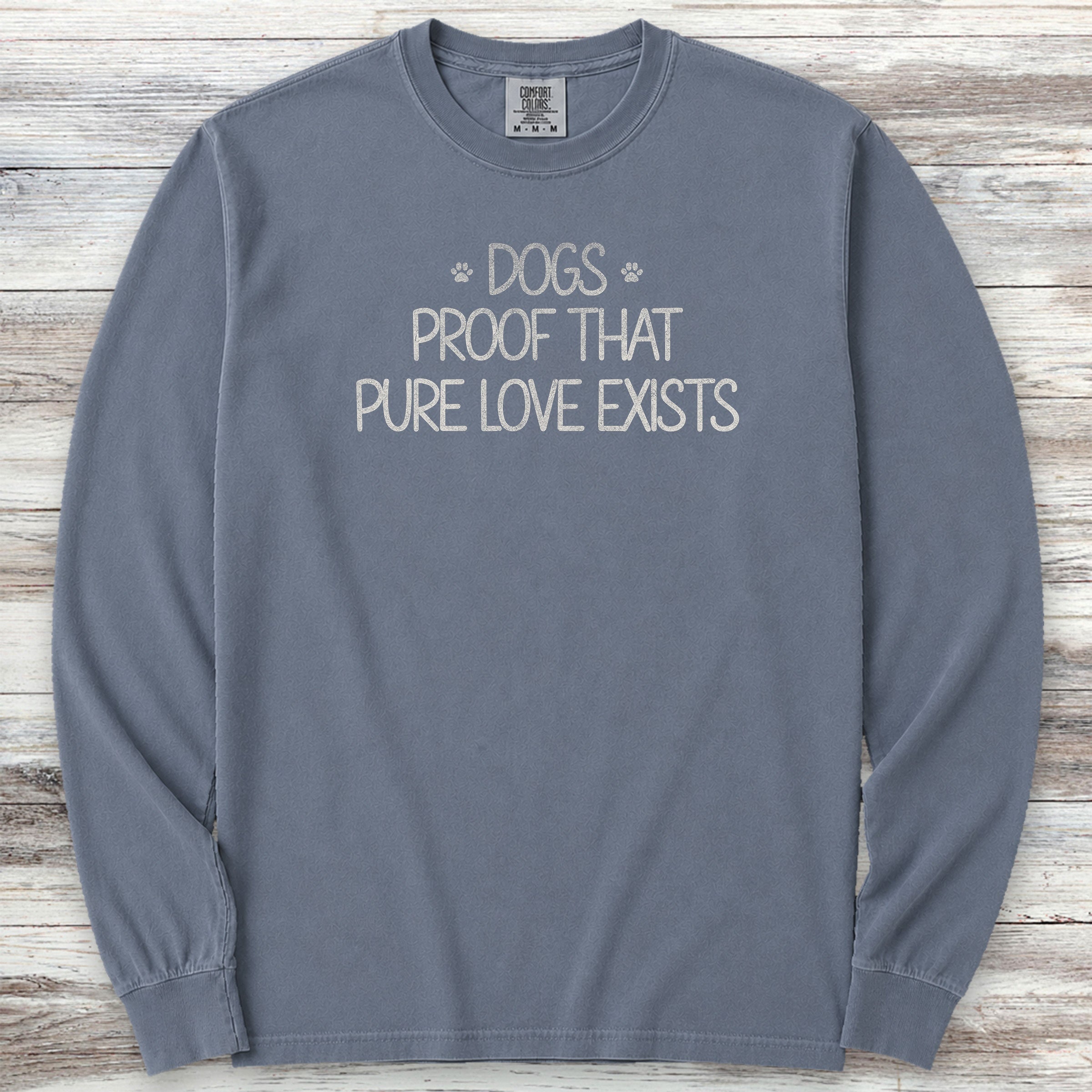 Pure Love Proof Long Sleeve Tee - Blue Jean