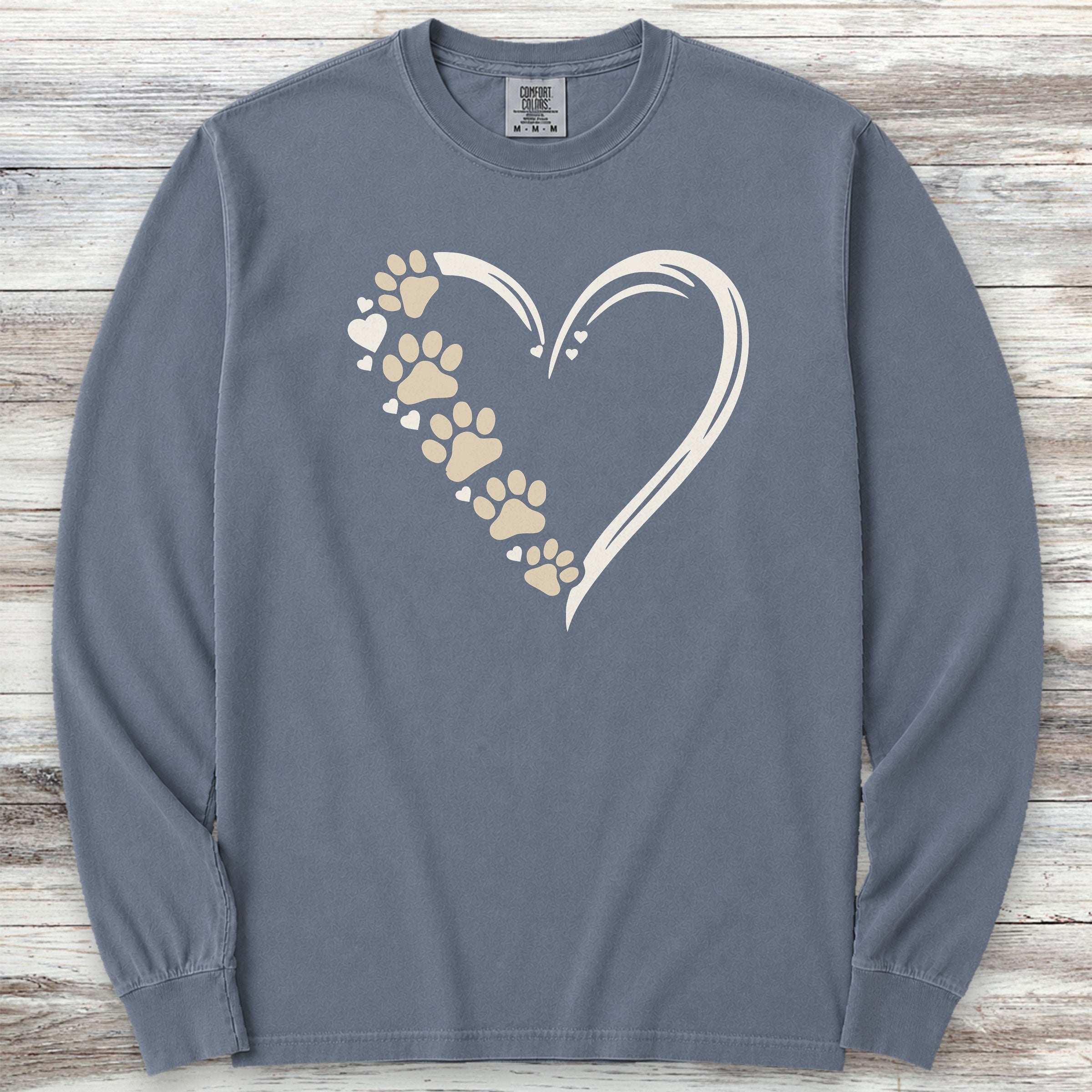 Loyal Heart Long Sleeve Tee - Blue Jean