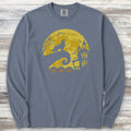 Australian Mountain Dog Halloween Moon Long Sleeve Tee - Blue Jean