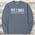 Pet 2 Dogs Long Sleeve Tee - Blue Jean