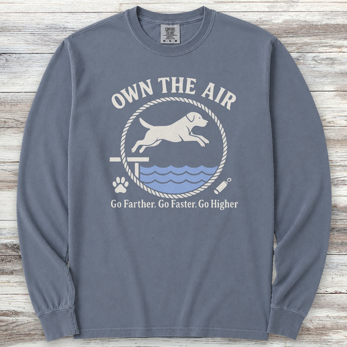 Labrador Retriever Air Long Sleeve Tee - Blue Jean