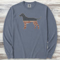 Rhodesian Ridgeback Vintage USA Long Sleeve Tee - Blue Jean