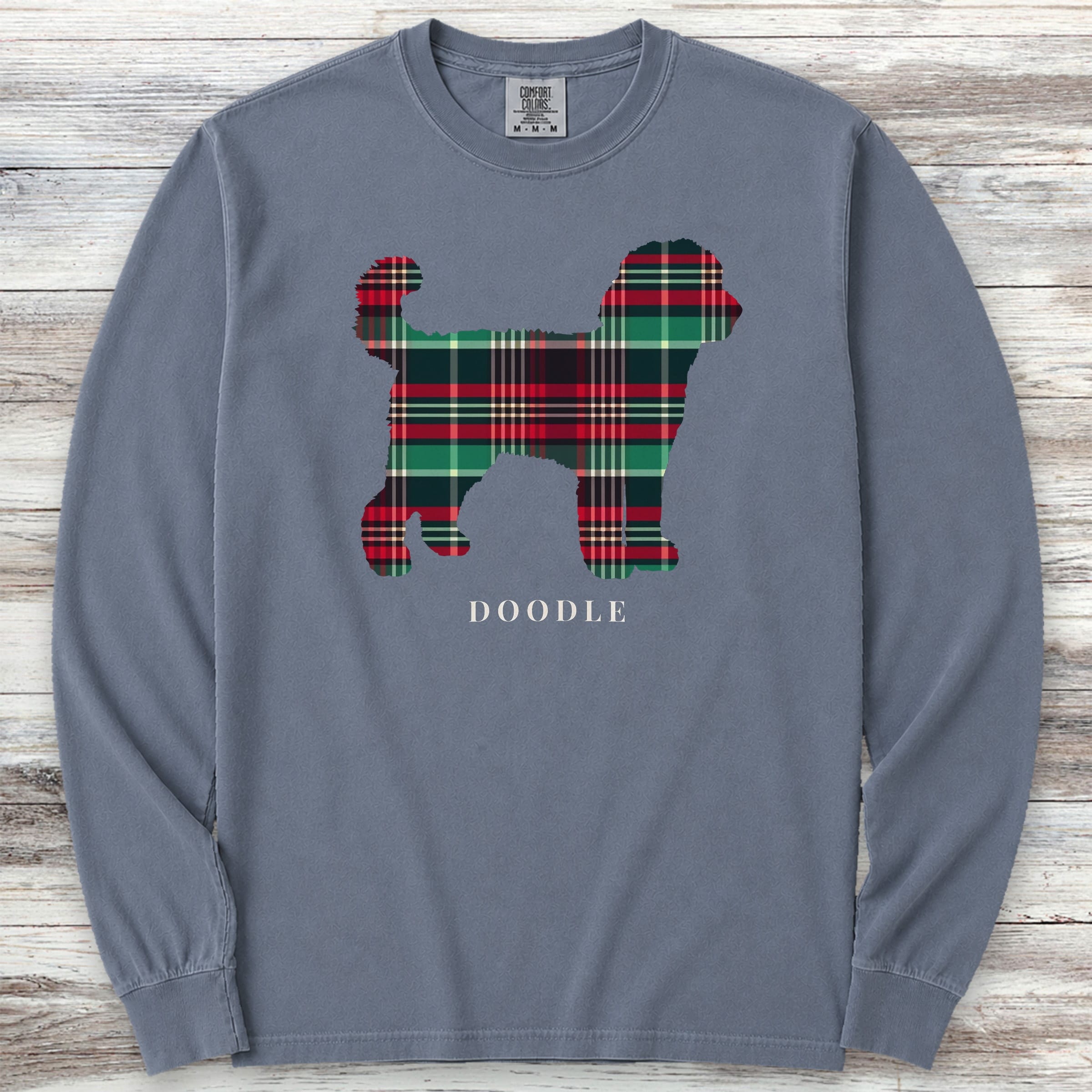 Doodle Winter 2025 Long Sleeve Tee - Blue Jean