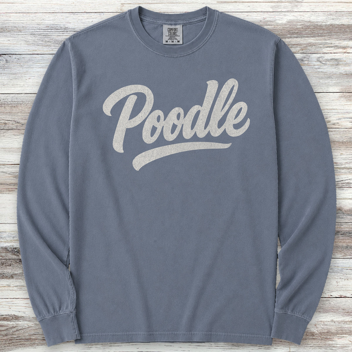 Poodle Team Long Sleeve Tee - Blue Jean