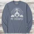 Bernedoodle Therapist Long Sleeve Tee - Blue Jean