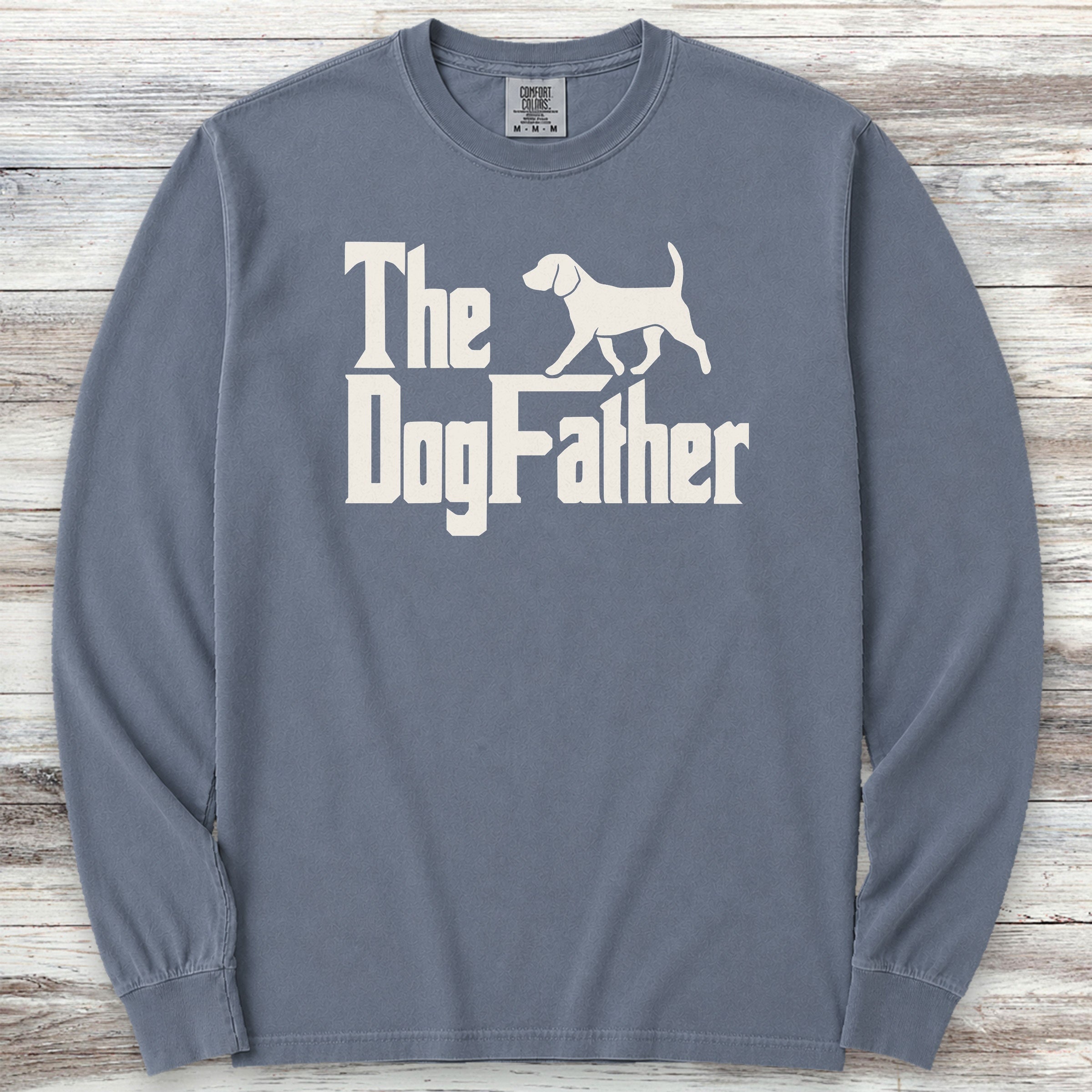 Beagle Dog Father Long Sleeve Tee - Blue Jean