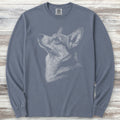 Corgi Loyalty Long Sleeve Tee - Blue Jean
