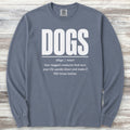 Dogs Definition Long Sleeve Tee - Blue Jean