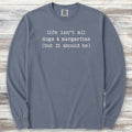 Dogs & Margaritas Long Sleeve Tee - Blue Jean