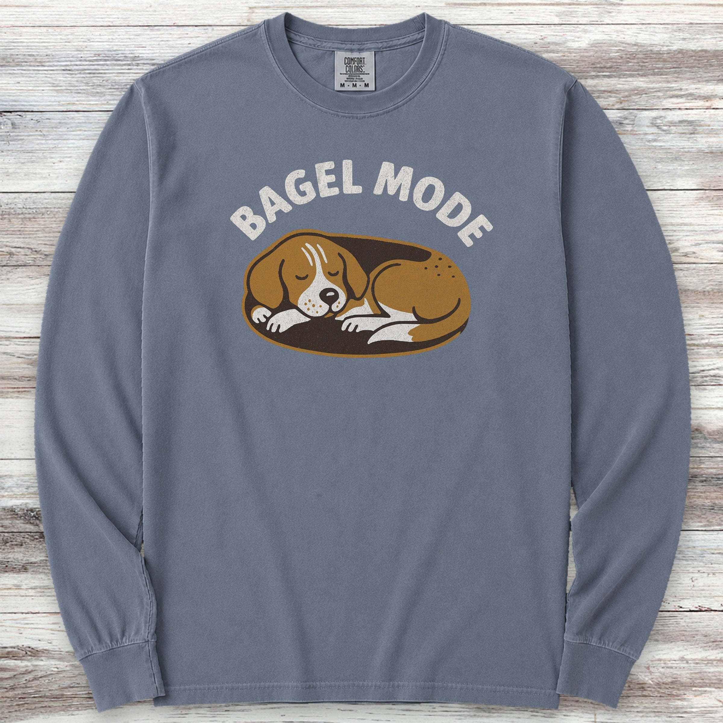 Sleeping Beagle Long Sleeve Tee - Blue Jean