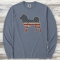 Shiba Inu Vintage USA Long Sleeve Tee - Blue Jean