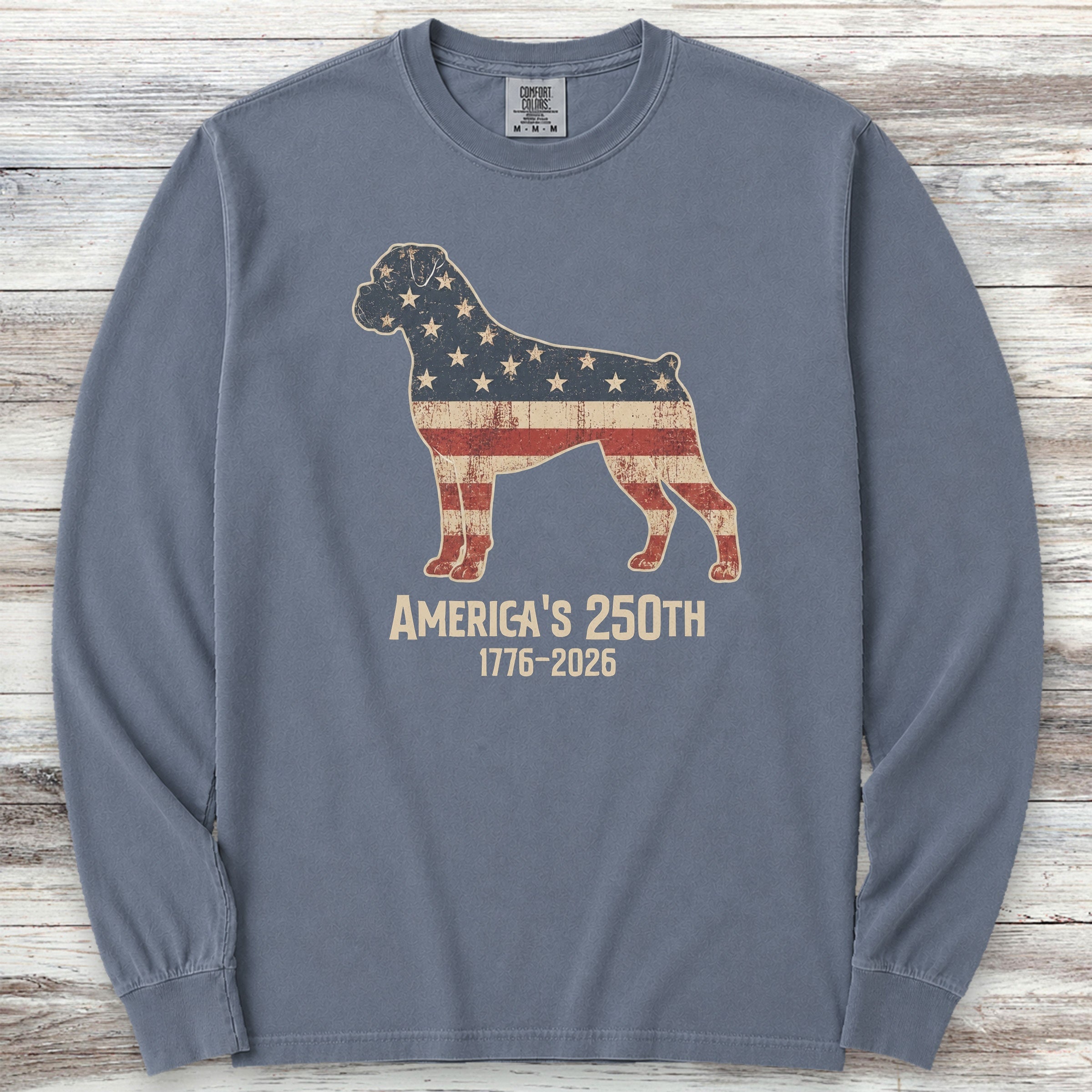 Boxer 250 Long Sleeve Tee - Blue Jean