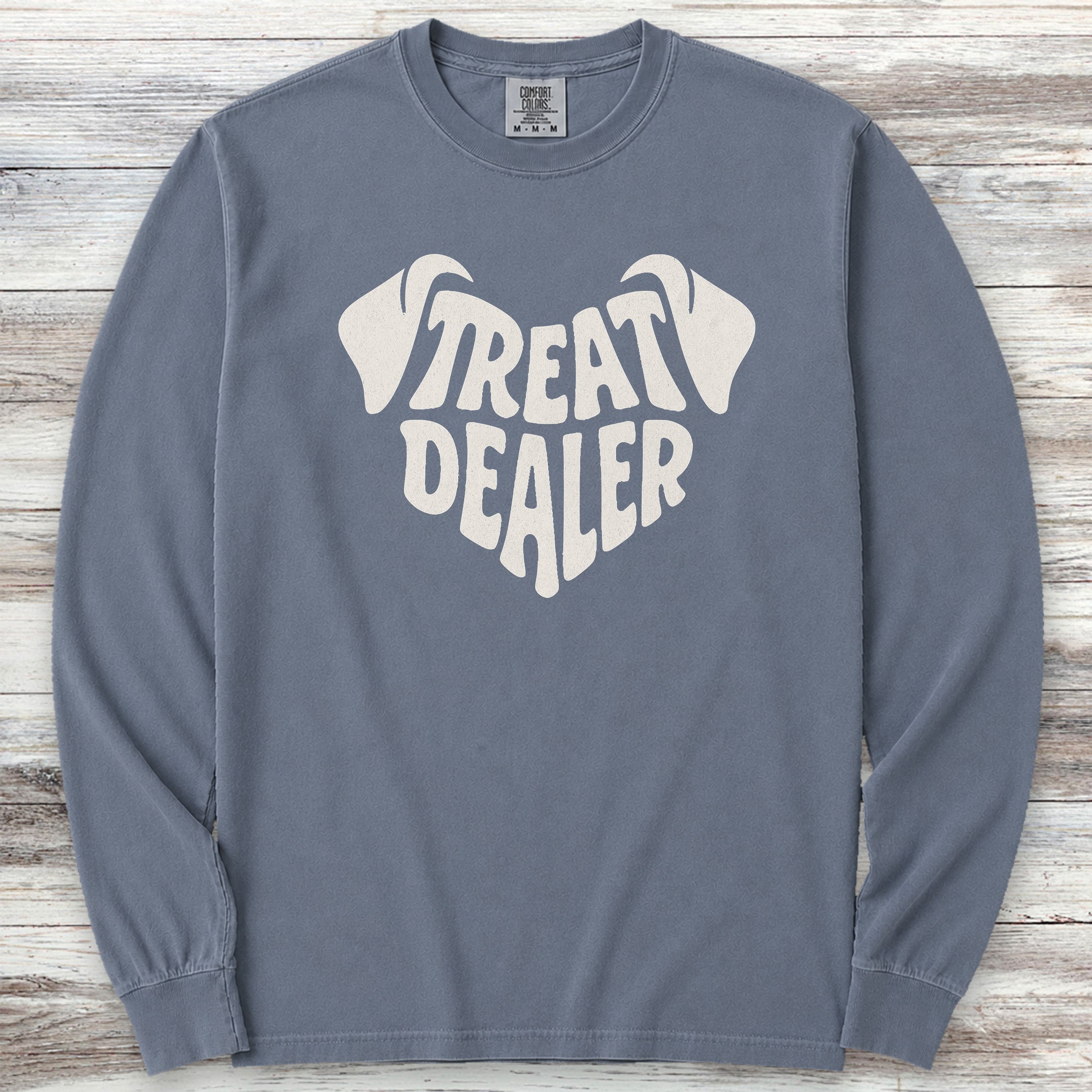 Treat Dealer Ears Long Sleeve Tee - Blue Jean