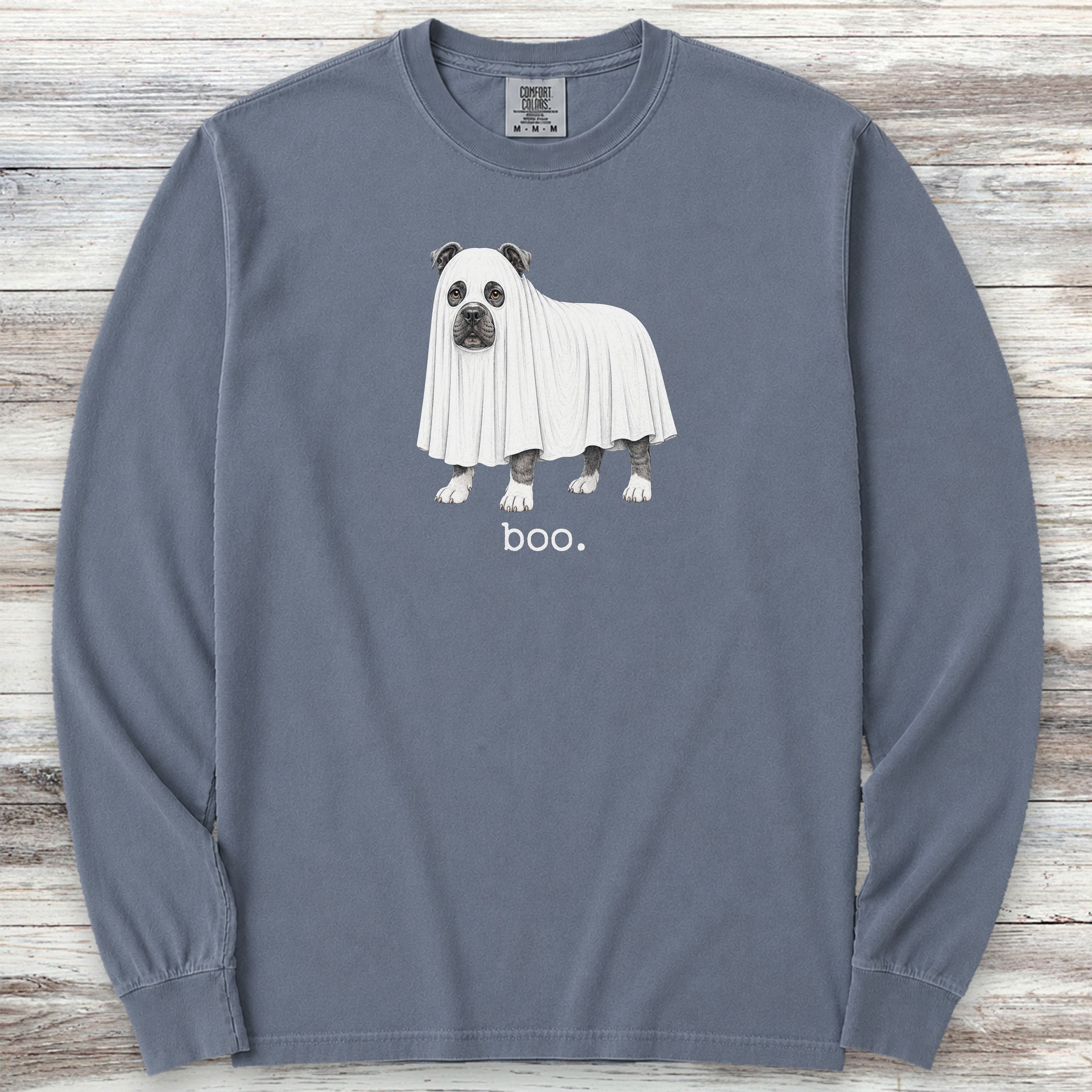 American Bully Boo Long Sleeve Tee - Blue Jean