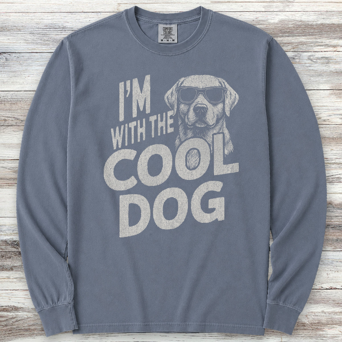 Labrador Retriever Cool Dog Long Sleeve Tee - Blue Jean