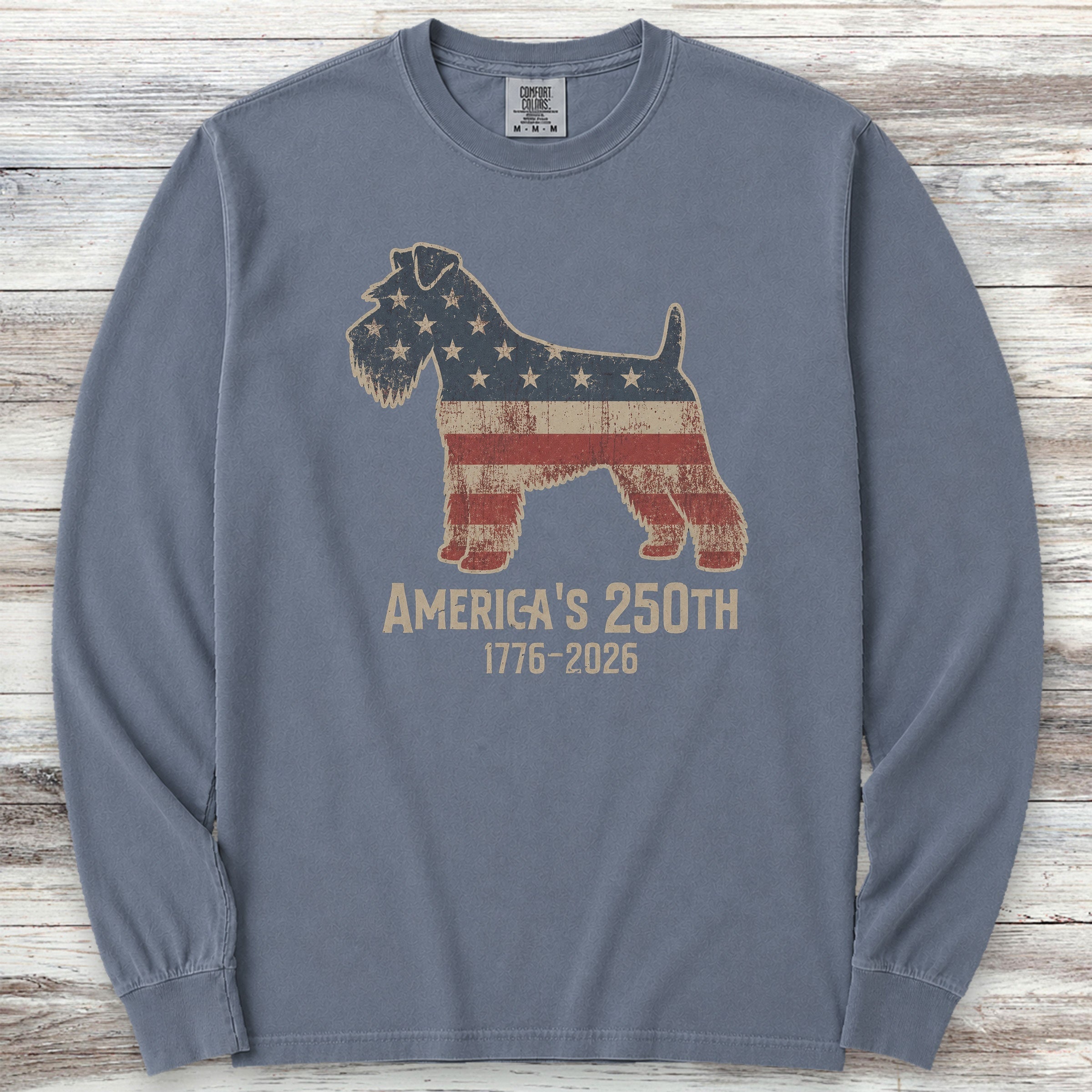 Schnauzer 250 Long Sleeve Tee - Blue Jean