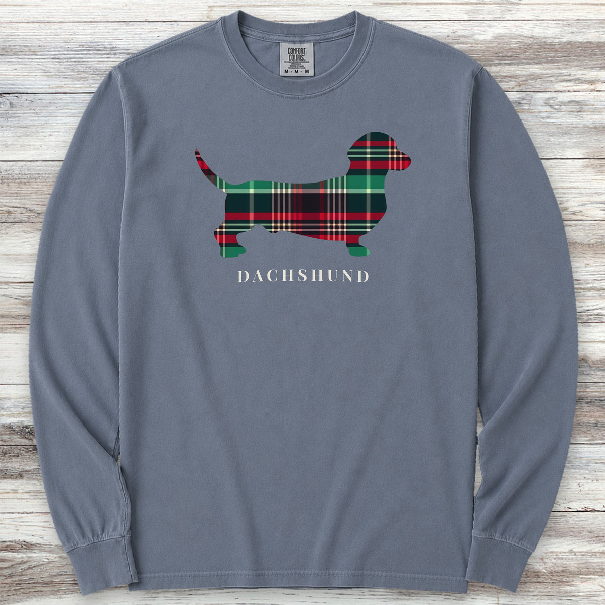 Dachshund Winter 2025 Long Sleeve Tee - Blue Jean