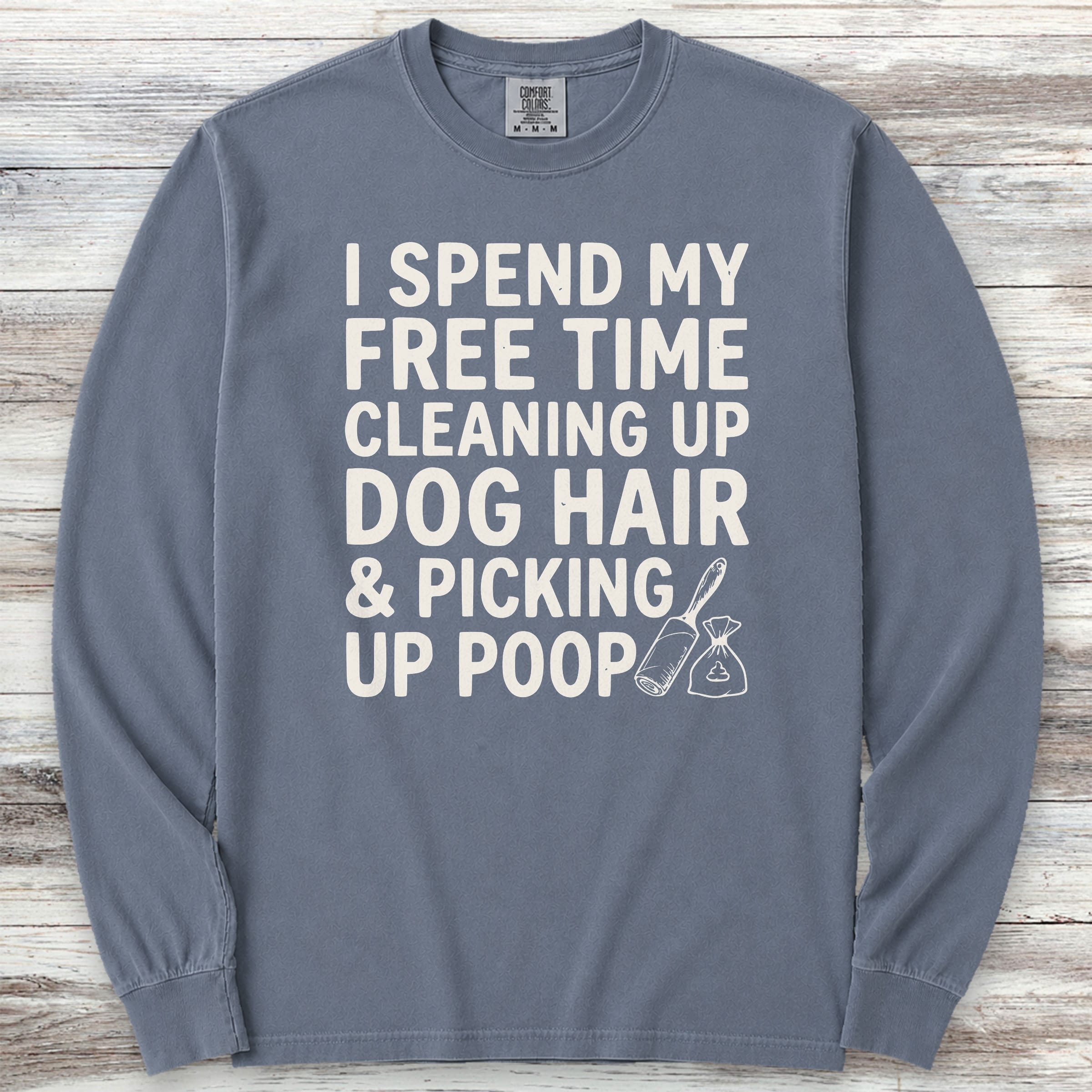 Free Time Long Sleeve Tee - Blue Jean