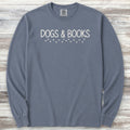 Dogs & Books Paw Prints Long Sleeve Tee - Blue Jean