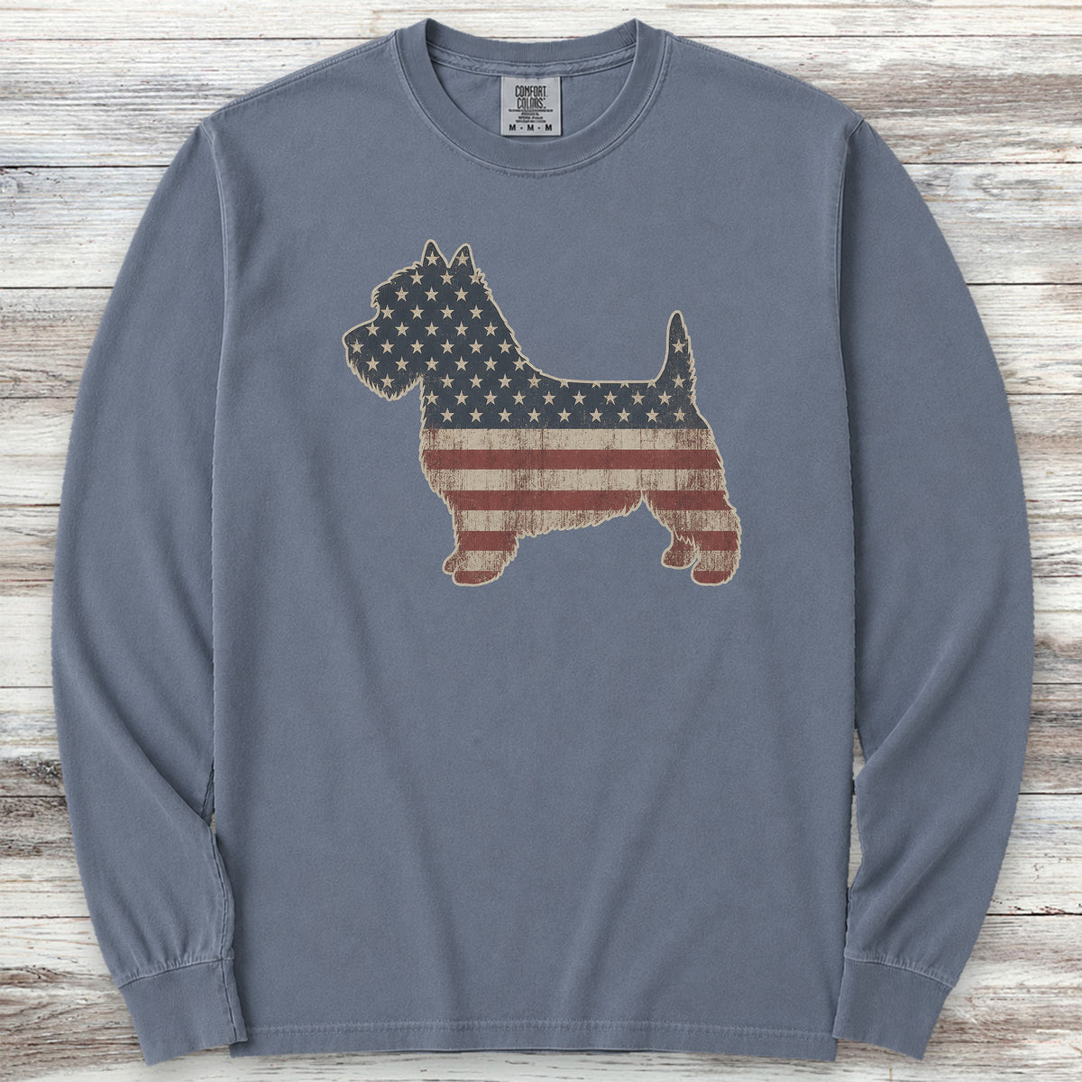 West Highland Vintage USA Long Sleeve Tee - Blue Jean