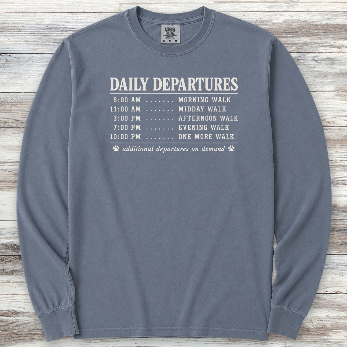 Daily Departures Long Sleeve Tee - Blue Jean