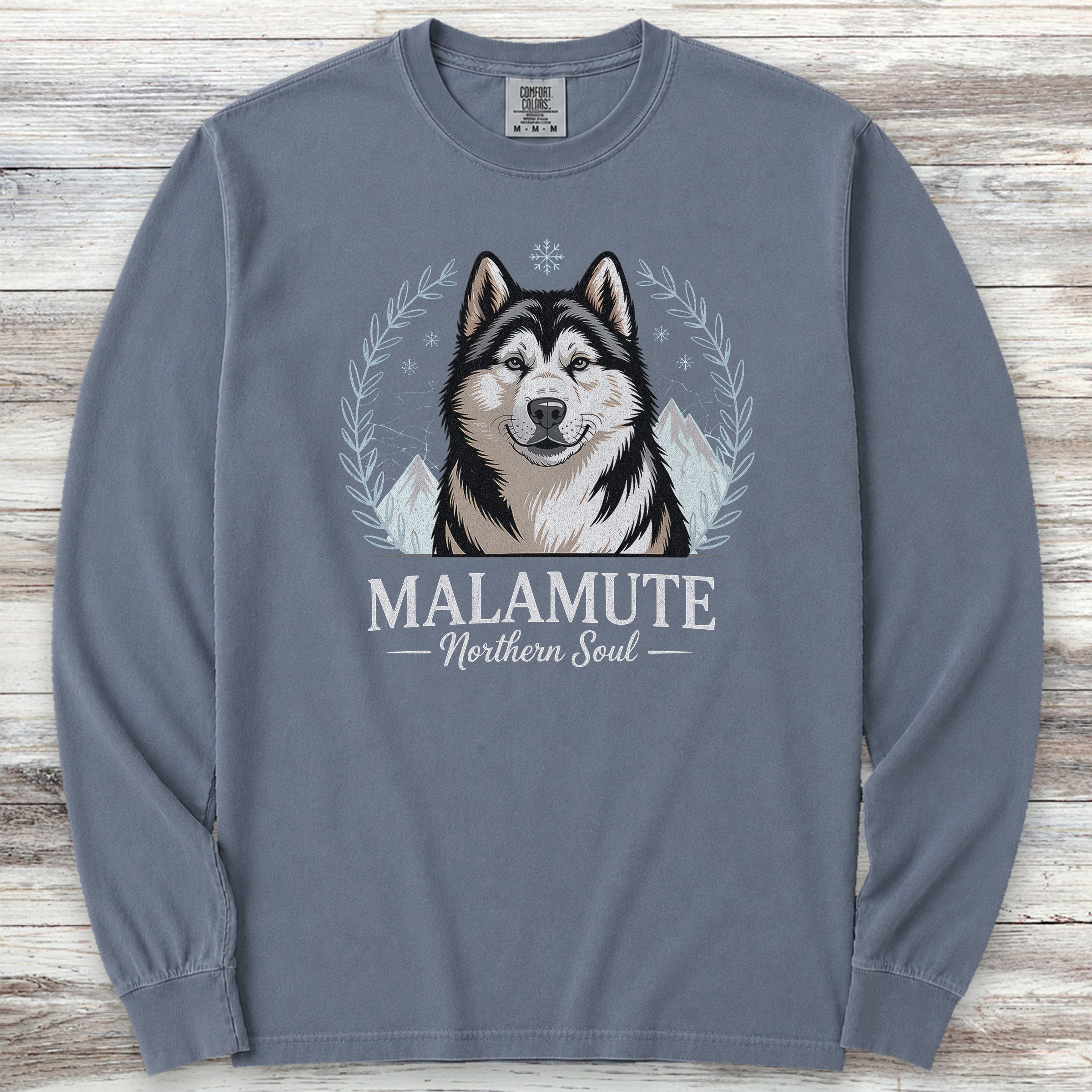 Malamute Northern Soul Long Sleeve Tee - Blue Jean