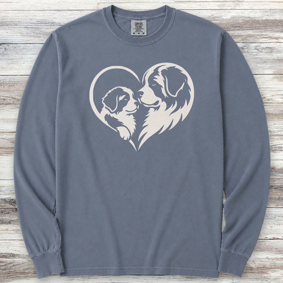 Saint Bernard Heart Bond Long Sleeve Tee - Blue Jean