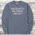 Bernese Mountain Dog Hair Long Sleeve Tee - Blue Jean