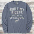 Built My Biceps Long Sleeve Tee - Blue Jean