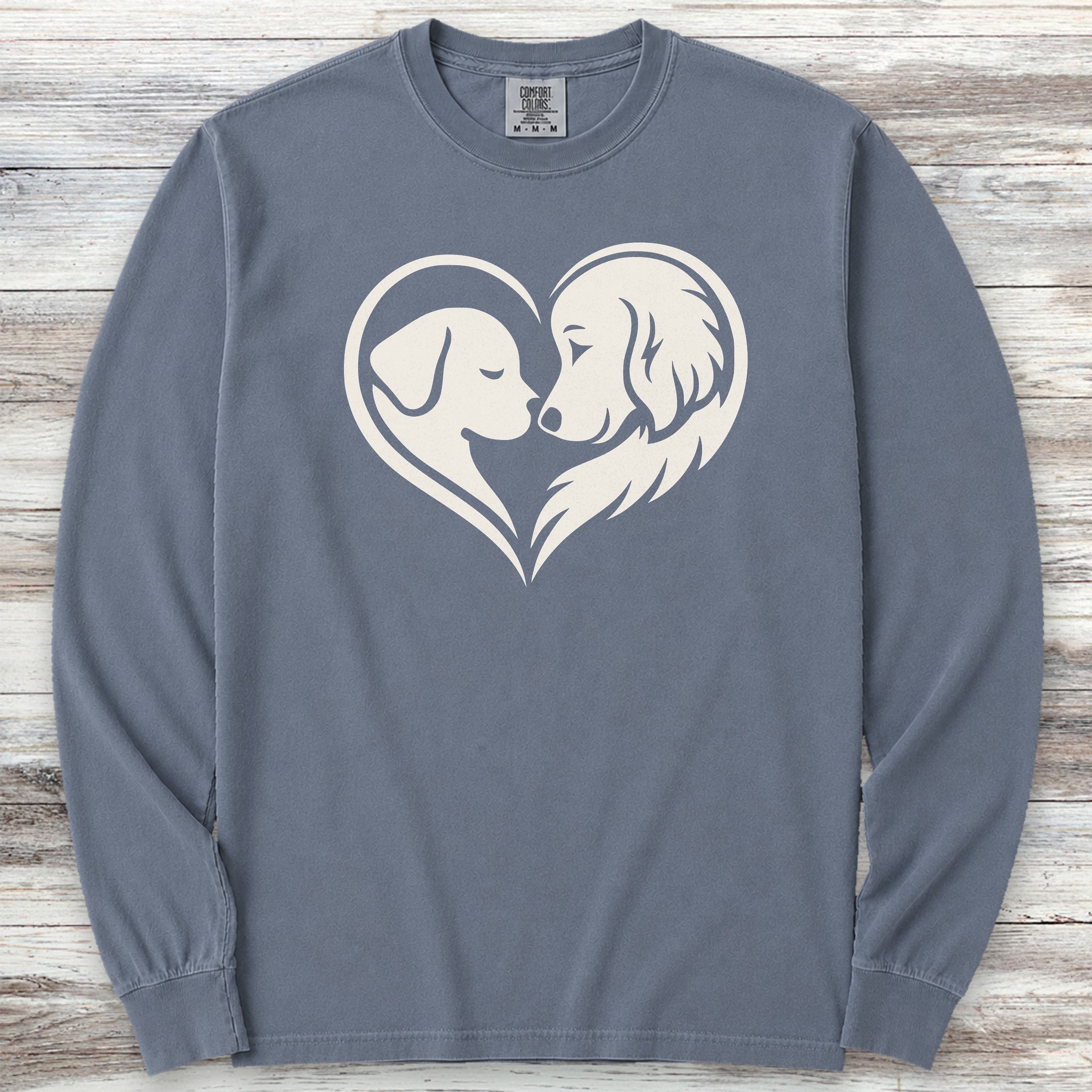 Dog Wear Studio Logo Long Sleeve Tee - Blue Jean
