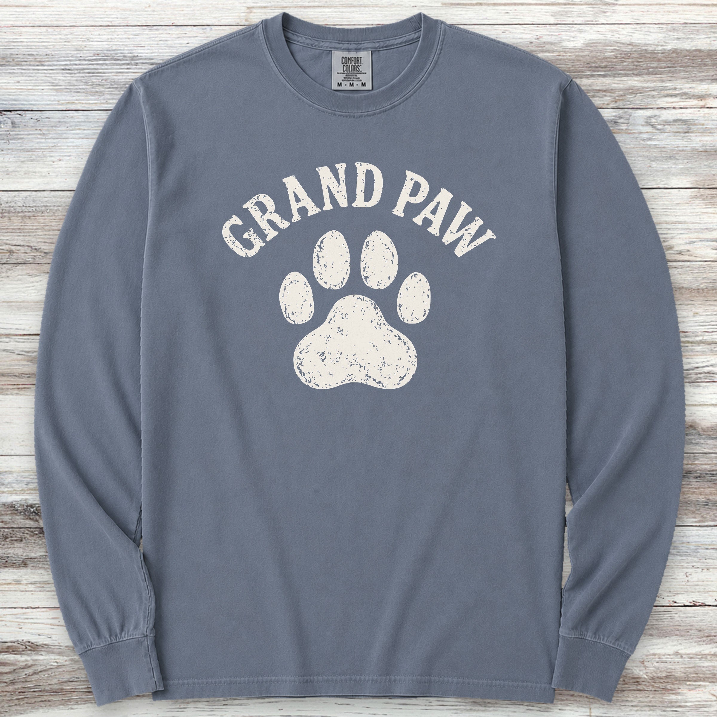 Grand Paw Long Sleeve Tee - Blue Jean